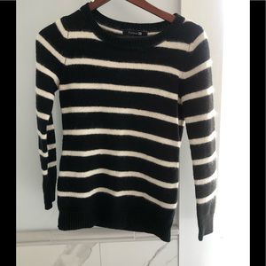 Staple item black/white striped sweater